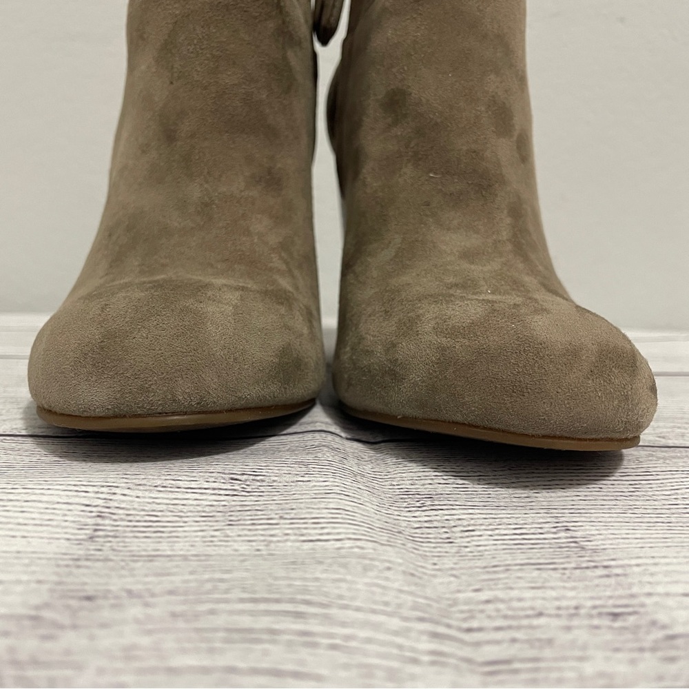 Tory Burch Fulton Booties Boot Ankle Suede Leather Stacked Block Heel Womens 6.5 - Picture 11 of 14